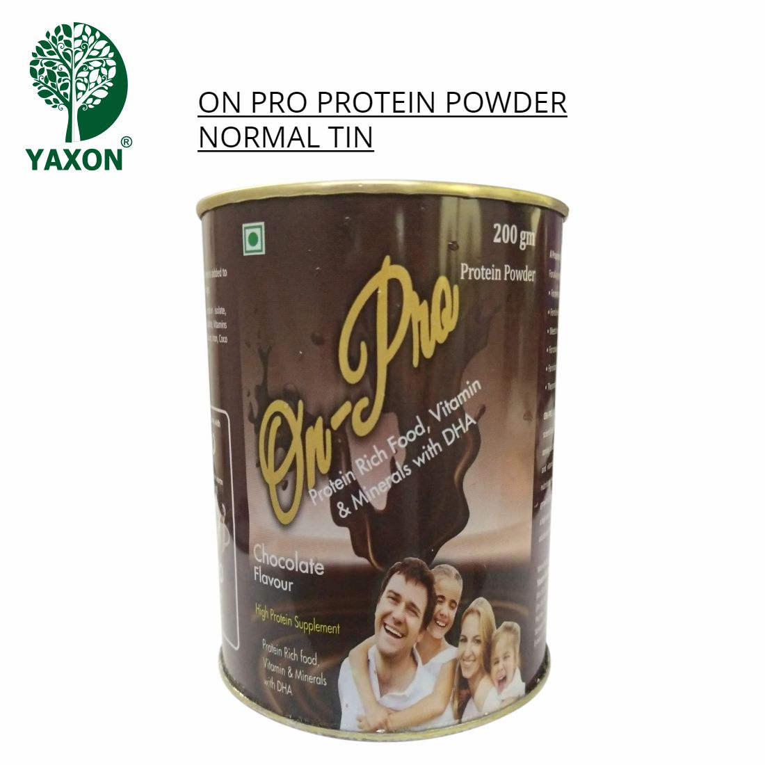 YAXON ON PRO Chocolate Protein Powder Normal Tin